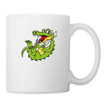 Crocodile caiman reptiles animals - Mug - white - Right
