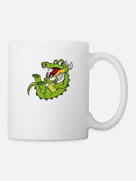 Crocodile caiman reptiles animaux - Mug blanc - blanc