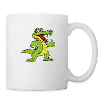 Crocodile caiman reptiles animals - Mug - white - Right