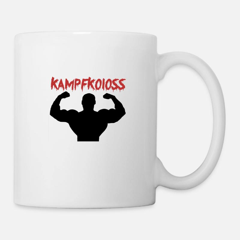 Fighting Colossus Training Motivaton Gift - Mug - white