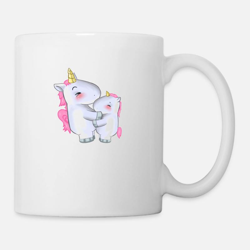 Duo de licorne mignon, cadeau mignon mignon de licornes - Mug blanc - blanc