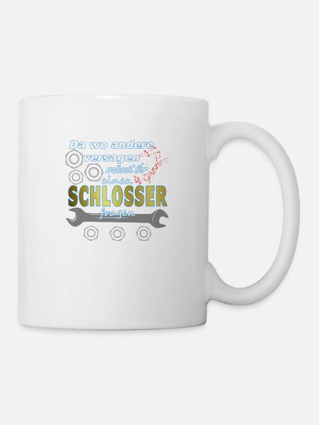 SCHLOSSER T-SHIRT GESCHENK-IDEE - Tasse - Weiß