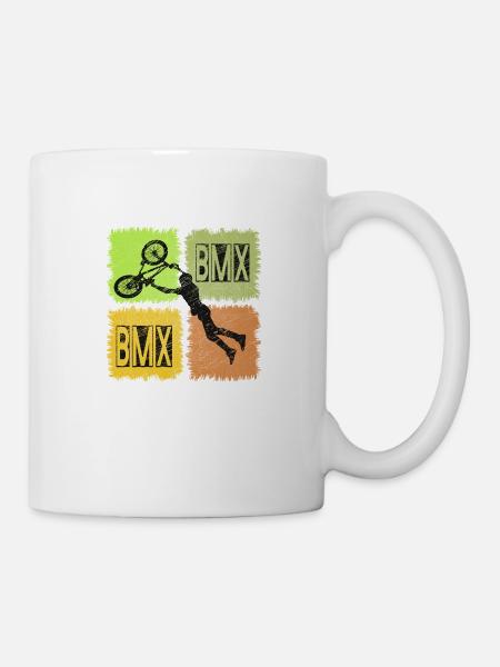 BMX Rider Action Shirt - Mug - white