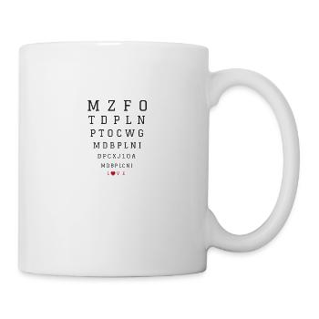 Eye chart "love" heart - Mug - white - Right