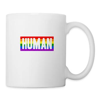 Human Human Rainbow Gift Idea - Mug - white - Right