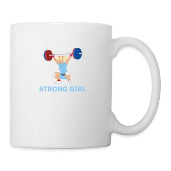 Strong girl - illustration - gift idea - Mug - white - Right