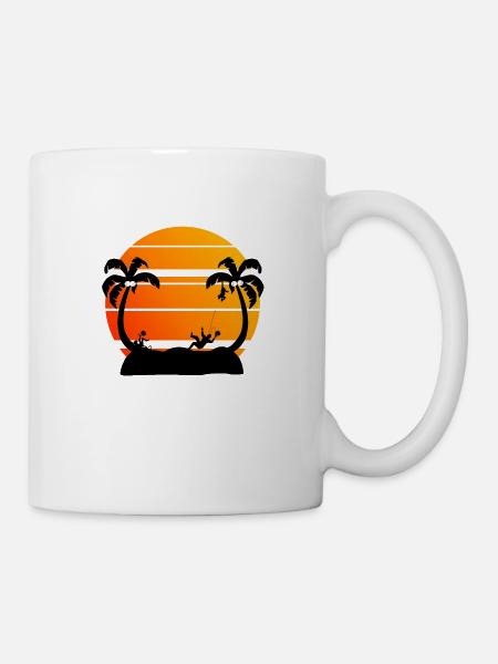 Tropische Affeninsel - Tasse - Weiß