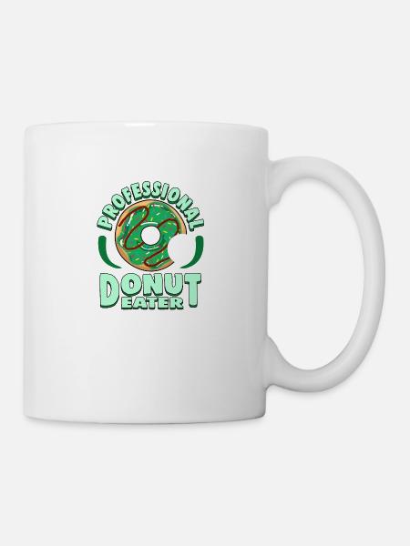 Cool Donut Shirt 'Professional Donut Eater' - Mug - white