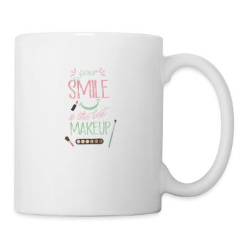 Le rire est la meilleure beauté de beauté de maquillage - Mug blanc - blanc - Droite