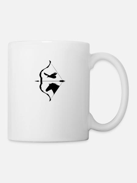 Archery Riding Falconer Horses - Mug - white