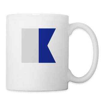 ICS - A (Alpha) - international code of signals - Mug blanc - blanc - Droite