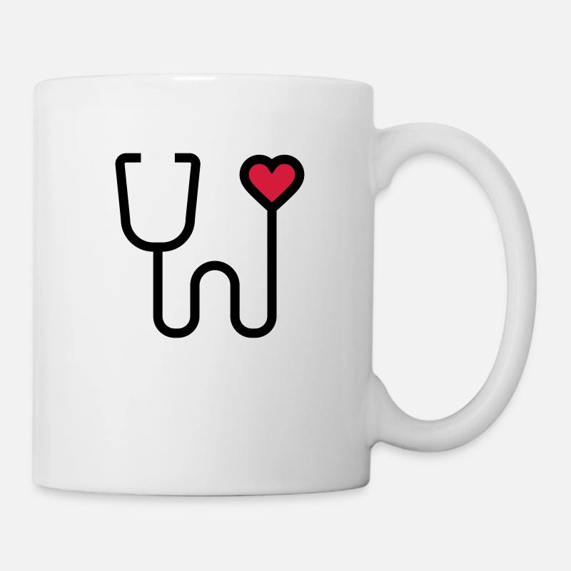 Stethoscope listening device - Mug - white