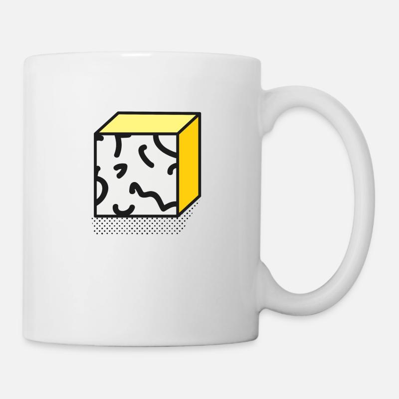 style memphis minimal - Mug blanc - blanc