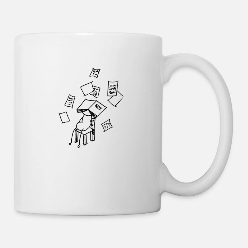 malade ou à l'école - Mug blanc - blanc