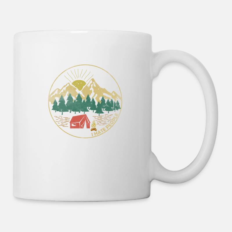 I Hate People - Ich hasse Menschen Geschenk Natur - Tasse - Weiß