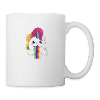 Einhorn Regenbogen - Tasse - Weiß - Rechts