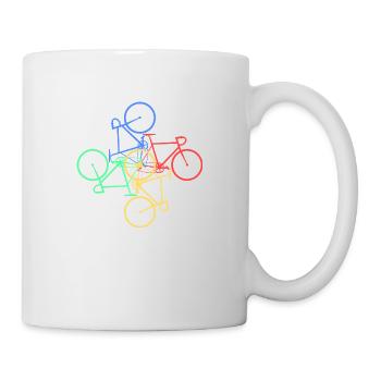 Vélo vélo vélo sport cadeau idée cadeau couleur - Mug blanc - blanc - Droite