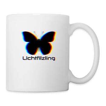 Lichtfilzling Schmetterling Abstrakt Psychedelisch - Tasse - Weiß - Rechts