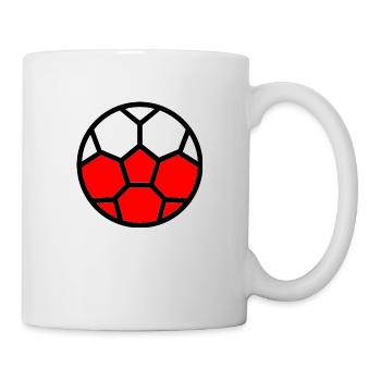 Fußball WM Flagge Polen Weltmeisterschaft - Tasse - Weiß - Rechts