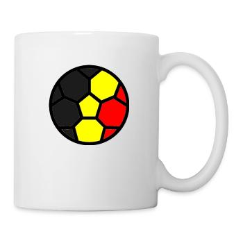 Fußball WM Flagge Belgien Weltmeisterschaft - Tasse - Weiß - Rechts