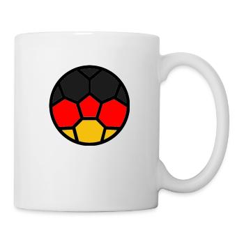 Fußball WM Flagge Deutschland Weltmeisterschaft - Tasse - Weiß - Rechts