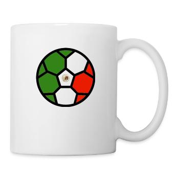 Fußball WM Flagge Mexiko Weltmeisterschaft - Tasse - Weiß - Rechts