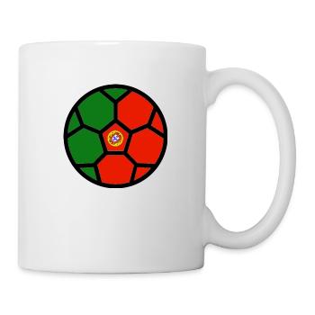 Fussball WM Flagge Portugal Weltmeisterschaft - Tasse - Weiß - Rechts