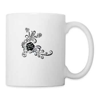 Black Rose Vine Ornament - Mug - white - Right