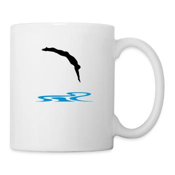 Schwimmer, Schwimmen - Tasse - Weiß - Rechts