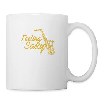 Saxophon - Tasse - Weiß - Rechts