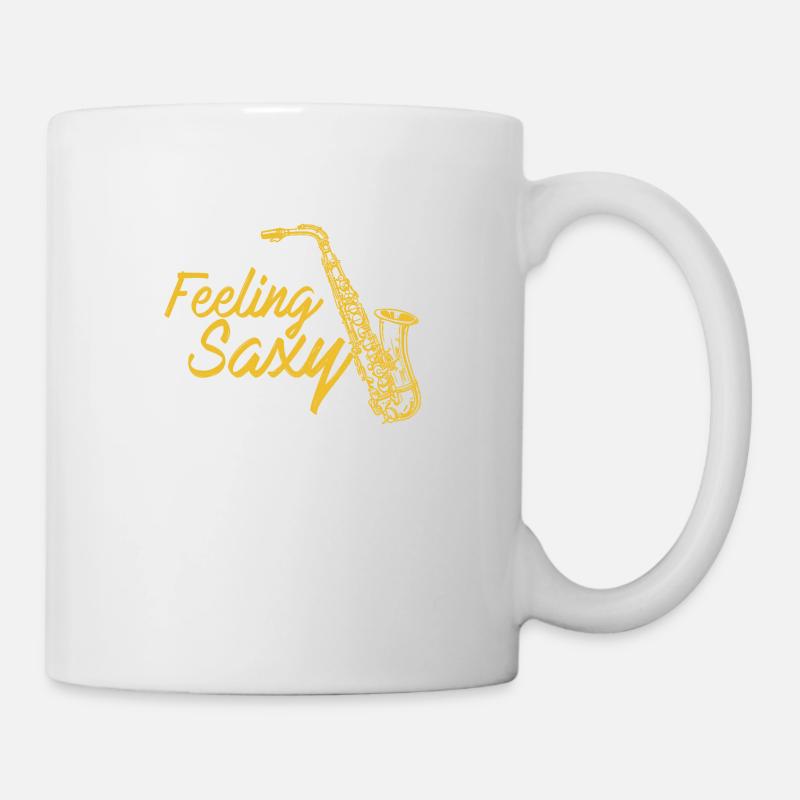 Saxophon - Tasse - Weiß