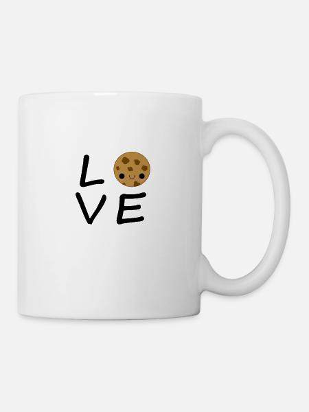 Keks Love - Tasse - Weiß