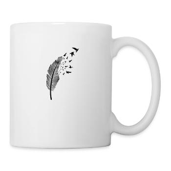 Feather and bird - Mug - white - Right