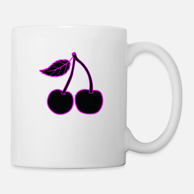 Neon Kirsche Pink, dezent oder präsent - Tasse - Weiß