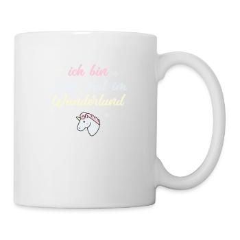 ich bin dann mal im wunderland einhorn - Tasse - Weiß - Rechts