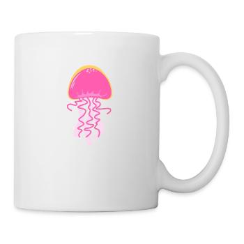 Qualle Geschenk Quallen Meer Tier Urlaub Strand - Tasse - Weiß - Rechts