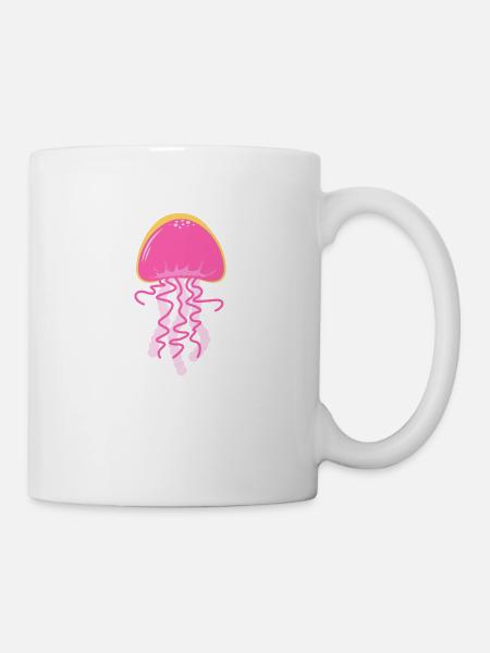 Qualle Geschenk Quallen Meer Tier Urlaub Strand - Tasse - Weiß