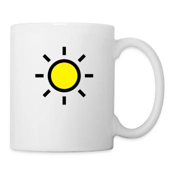 Sonne sonnig Symbol Wetter Icon - Tasse - Weiß - Rechts