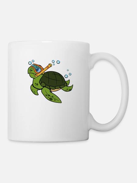 Wasserschildkröte Schildkröten Reptilien Amphibien - Tasse - Weiß