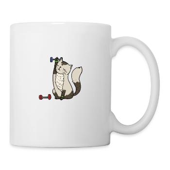 Cat in sport - Mug - white - Right