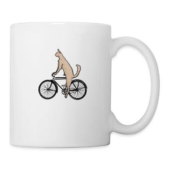Cat on the bike - Mug - white - Right