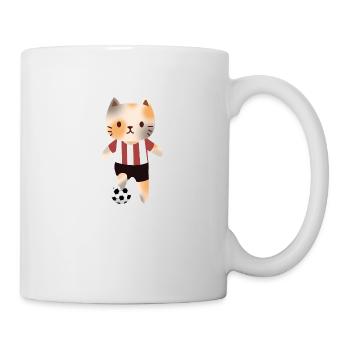 Cat with football - Mug - white - Right