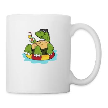 Summer tortoise turtles reptiles - Mug - white - Right