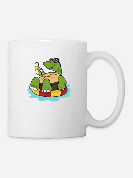 Tortues tortues d'été reptiles - Mug blanc - blanc