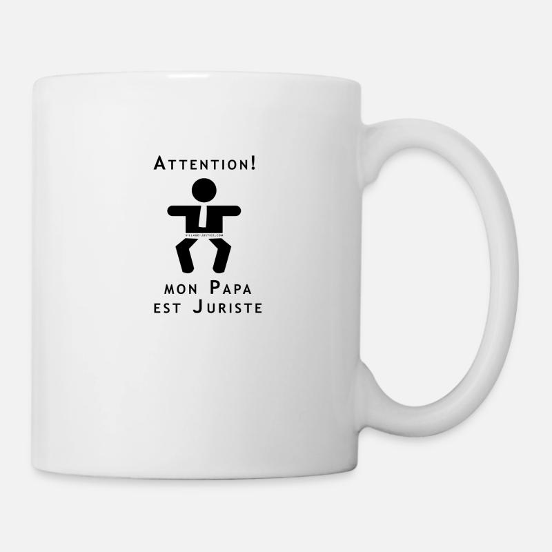 Attention Papa juriste ! - Mug blanc - blanc