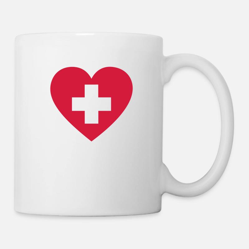 Herz, Erste Hilfe - Tasse - Weiß