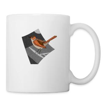 Oiseau rossignol - Mug blanc - blanc - Droite