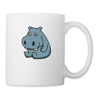 Hippopotame cadeau Hippo animal comique enfant mignon - Mug blanc - blanc - Droite