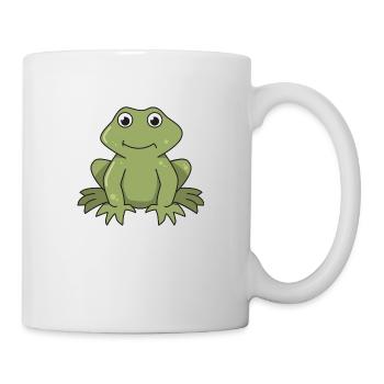 Cadeau grenouille bande dessinée animal vert nature amphibie - Mug blanc - blanc - Droite