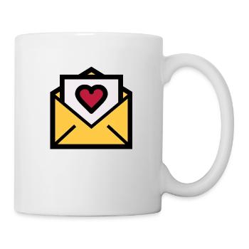 Love letter for Valentine's Day - Mug - white - Right
